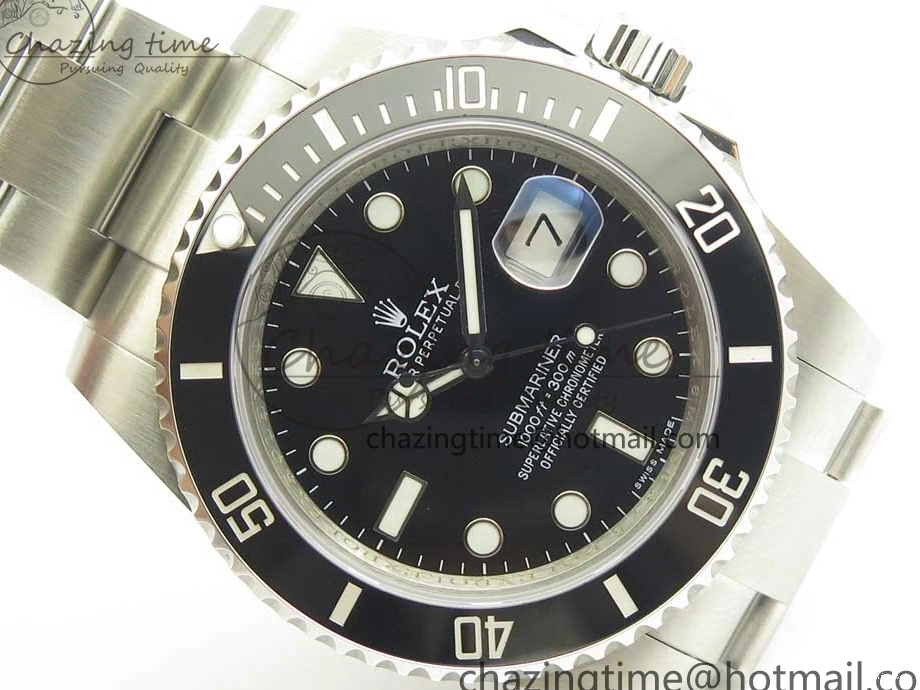 on SS Edition Bracelet 1:1 Best VR3135 Black 904L Ceramic VRF Submariner 116610 LN 0116